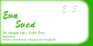 eva sved business card